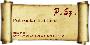 Petruska Szilárd névjegykártya